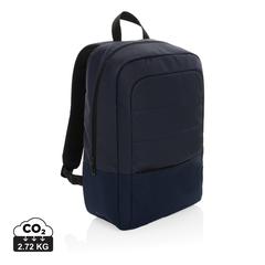 Vue Sac à dos pour ordinateur 15,6" en rPET AWARE™ Armond de couleur bleu| Krokrodeal