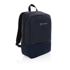 Vue Sac à dos pour ordinateur 15,6" en rPET AWARE™ Armond de couleur bleu| Krokrodeal