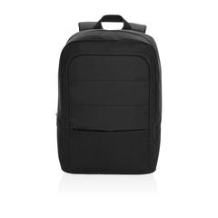 Vue Sac à dos pour ordinateur 15,6" en rPET AWARE™ Armond de couleur noir| Krokrodeal