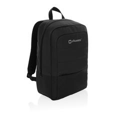 Vue Sac à dos pour ordinateur 15,6" en rPET AWARE™ Armond de couleur noir| Krokrodeal