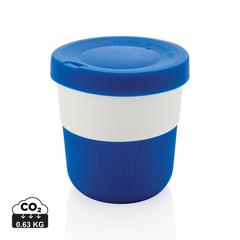 Vue Tasse Coffee To Go 280ml en PLA de couleur bleu| Krokrodeal