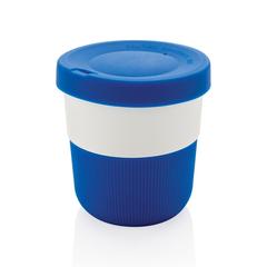 Vue Tasse Coffee To Go 280ml en PLA de couleur bleu| Krokrodeal