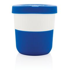 Vue Tasse Coffee To Go 280ml en PLA de couleur bleu| Krokrodeal