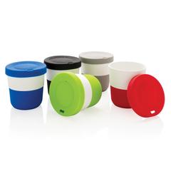 Vue Tasse Coffee To Go 280ml en PLA de couleur bleu| Krokrodeal
