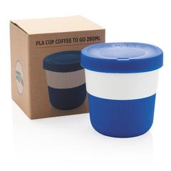 Vue Tasse Coffee To Go 280ml en PLA de couleur bleu| Krokrodeal