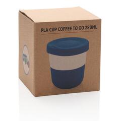 Vue Tasse Coffee To Go 280ml en PLA de couleur bleu| Krokrodeal