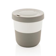 Vue Tasse Coffee To Go 280ml en PLA de couleur gris| Krokrodeal