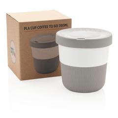 Vue Tasse Coffee To Go 280ml en PLA de couleur gris| Krokrodeal