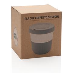 Vue Tasse Coffee To Go 280ml en PLA de couleur gris| Krokrodeal