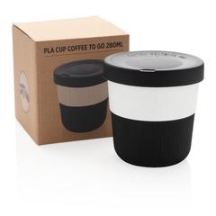 Vue Tasse Coffee To Go 280ml en PLA de couleur noir| Krokrodeal
