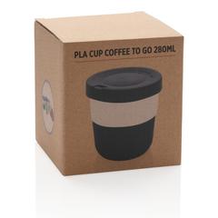 Vue Tasse Coffee To Go 280ml en PLA de couleur noir| Krokrodeal