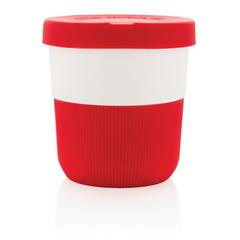 Vue Tasse Coffee To Go 280ml en PLA de couleur rouge| Krokrodeal
