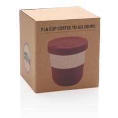 Vue Tasse Coffee To Go 280ml en PLA de couleur rouge| Krokrodeal