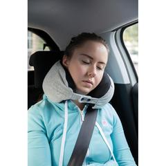 Vue Coussin de voyage microbilles de couleur gris| Krokrodeal