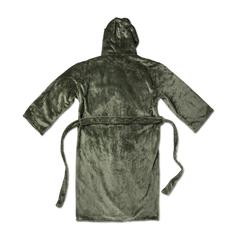 Vue VINGA Peignoir de luxe en peluche RPET GRS Louis taille S-M de couleur vert| Krokrodeal