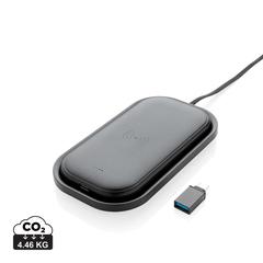 Vue Chargeur sans fil avec socle powerbank 5.000 mAh de couleur noir| Krokrodeal