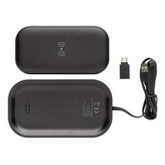 Vue Chargeur sans fil avec socle powerbank 5.000 mAh de couleur noir| Krokrodeal