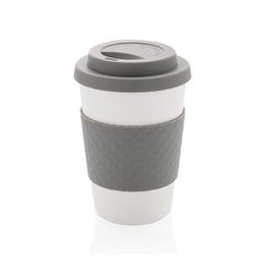 Vue Mug en PP recyclable 270ml de couleur gris| Krokrodeal
