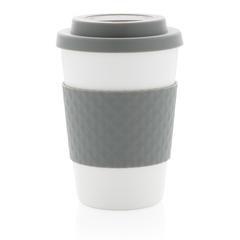 Vue Mug en PP recyclable 270ml de couleur gris| Krokrodeal