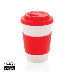Vue Mug en PP recyclable 270ml de couleur rouge| Krokrodeal