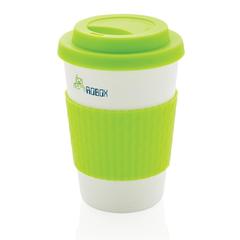 Vue Mug en PP recyclable 270ml de couleur vert| Krokrodeal