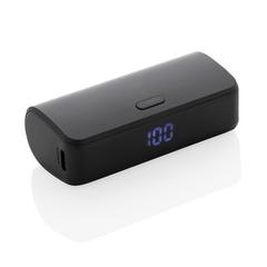 Vue Powerbank 5000mAh charge rapide, plastique RCS, Flashcharge de couleur noir| Krokrodeal