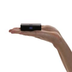 Vue Powerbank 5000mAh charge rapide, plastique RCS, Flashcharge de couleur noir| Krokrodeal
