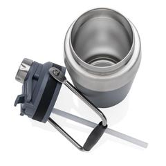 Vue Bouteille isotherme 500ml avec bouchon double fonction de couleur gris| Krokrodeal