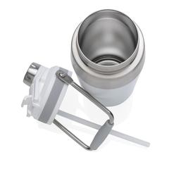 Vue Bouteille isotherme 500ml avec bouchon double fonction de couleur blanc| Krokrodeal