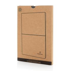 Vue Carnet de notes A5 en cuir recyclé de couleur gris| Krokrodeal