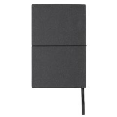 Vue Carnet de notes A5 en cuir recyclé de couleur gris| Krokrodeal