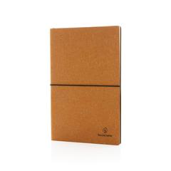 Vue Carnet de notes A5 en cuir recyclé de couleur marron| Krokrodeal