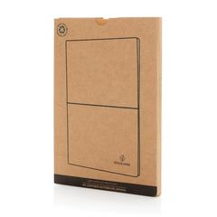 Vue Carnet de notes A5 en cuir recyclé de couleur marron| Krokrodeal