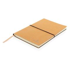 Vue Carnet de notes A5 en cuir recyclé de couleur marron| Krokrodeal