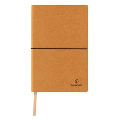 Vue Carnet de notes A5 en cuir recyclé de couleur marron| Krokrodeal