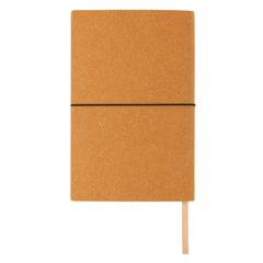 Vue Carnet de notes A5 en cuir recyclé de couleur marron| Krokrodeal