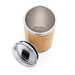 Vue Tasse coffee to go en bambou de couleur marron| Krokrodeal