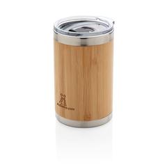Vue Tasse coffee to go en bambou de couleur marron| Krokrodeal