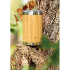 Vue Tasse coffee to go en bambou de couleur marron| Krokrodeal