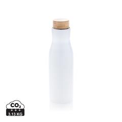 Vue Bouteille isotherme et étanche avec couvercle en acier Clima de couleur blanc| Krokrodeal