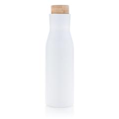 Vue Bouteille isotherme et étanche avec couvercle en acier Clima de couleur blanc| Krokrodeal