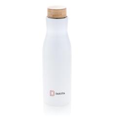 Vue Bouteille isotherme et étanche avec couvercle en acier Clima de couleur blanc| Krokrodeal