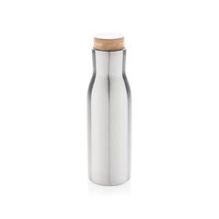 Vue Bouteille isotherme et étanche avec couvercle en acier Clima de couleur gris| Krokrodeal