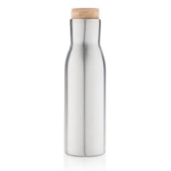 Vue Bouteille isotherme et étanche avec couvercle en acier Clima de couleur gris| Krokrodeal