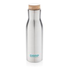Vue Bouteille isotherme et étanche avec couvercle en acier Clima de couleur gris| Krokrodeal