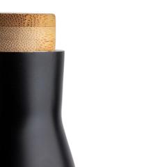 Vue Bouteille isotherme et étanche avec couvercle en acier Clima de couleur noir| Krokrodeal