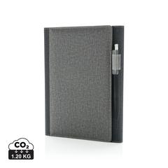 Vue Housse à carnet de notes A5 de couleur gris| Krokrodeal