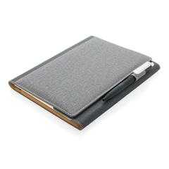 Vue Housse à carnet de notes A5 de couleur gris| Krokrodeal