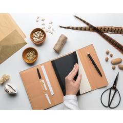 Vue Housse à carnet de notes A5 de couleur gris| Krokrodeal