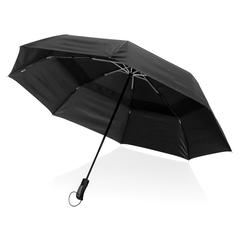 Vue Parapluie tempête 27"de poche auto Swiss Peak Aware™ Tornado de couleur noir| Krokrodeal